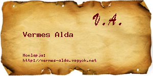 Vermes Alda névjegykártya